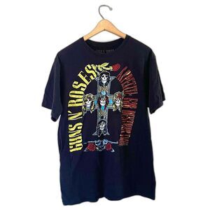 Guns N' Roses‎ - Appetite For Destruction T Shirt XL Black Cross Skulls 80s Rock